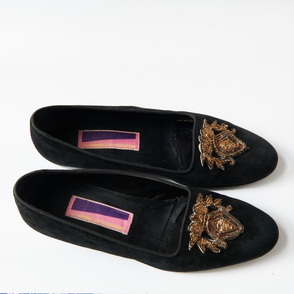 80s - SUSAN BENNIS - WARREN EDWARDS - Loafer - Men\'s - 10 - BLK - Velvet main image 5